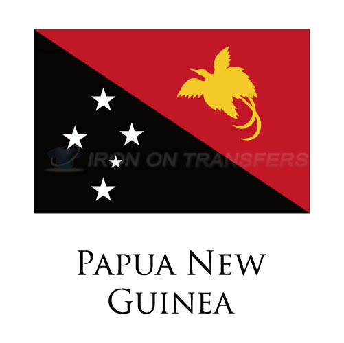 Papua New Guinea flag Iron-on Stickers (Heat Transfers)NO.1955